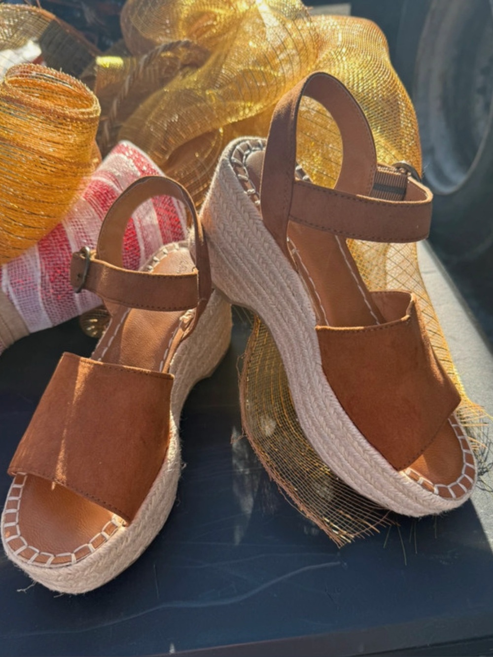 Universal Thread Morgan Espadrille Wedge Sandals Size 7